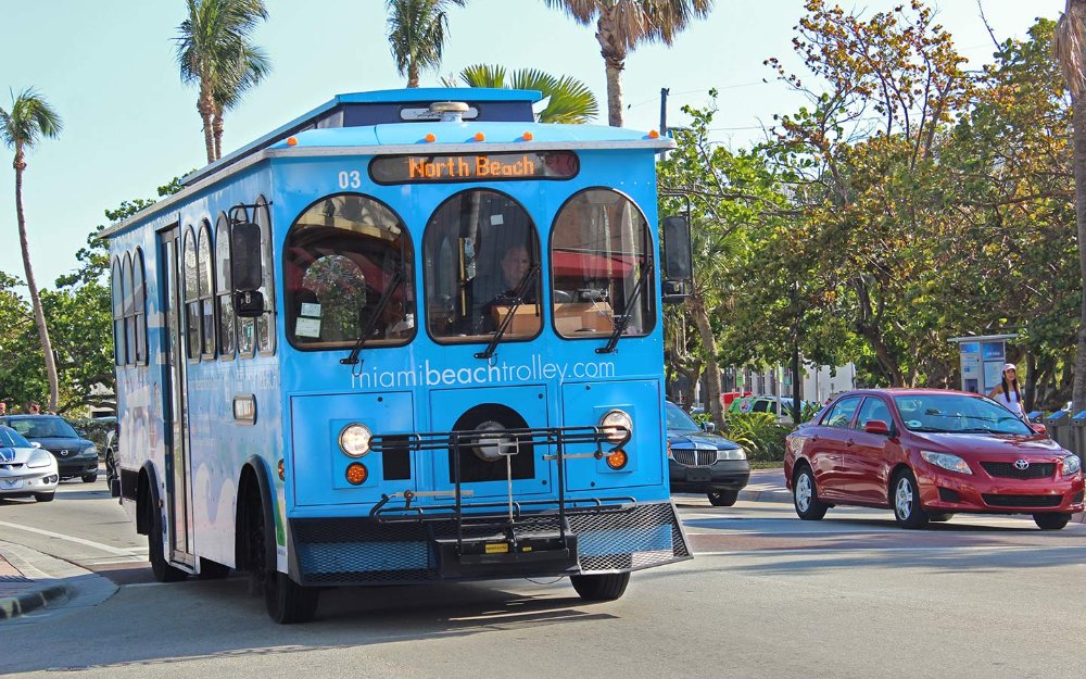 Miami Beach Trolley on the North Beach route