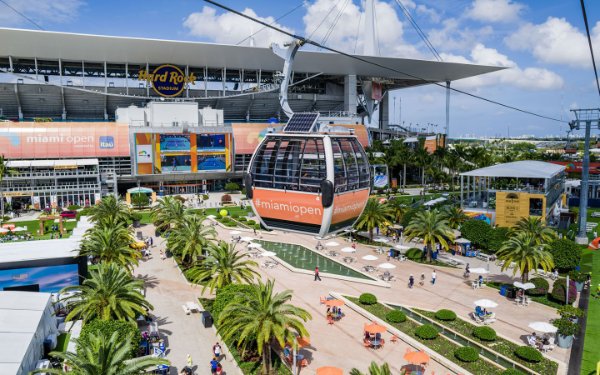 Hard Rock Stadium's exterior during Miami Open