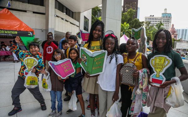 Kids at the Miami Book Fair