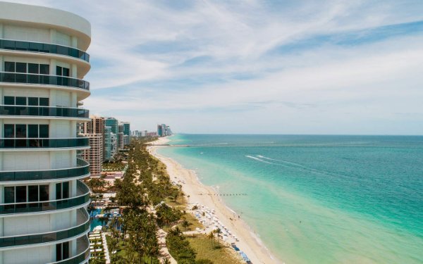 Aerial of Bal Harbour Beach