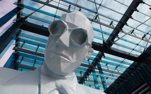 The enormous Le Corbusier man in the Miami Design District