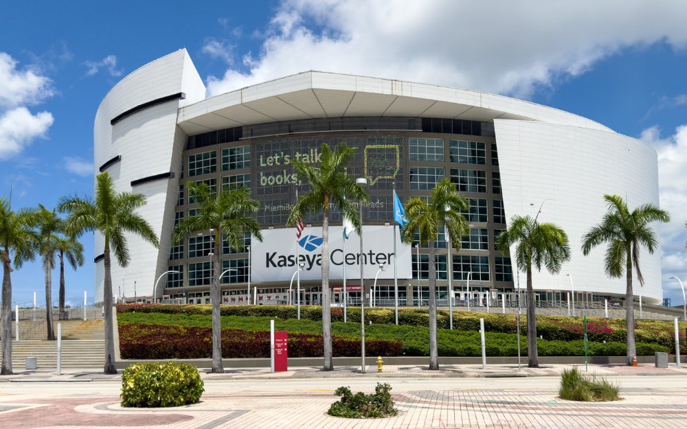 Kaseya Center facade during the day