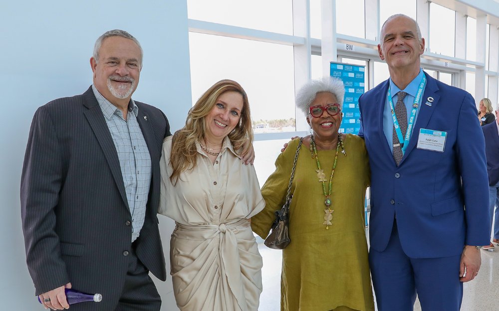 Stephen Haas, Gisela Marti, Barbara Howard at the GMCVB State of the Industry at PortMiami