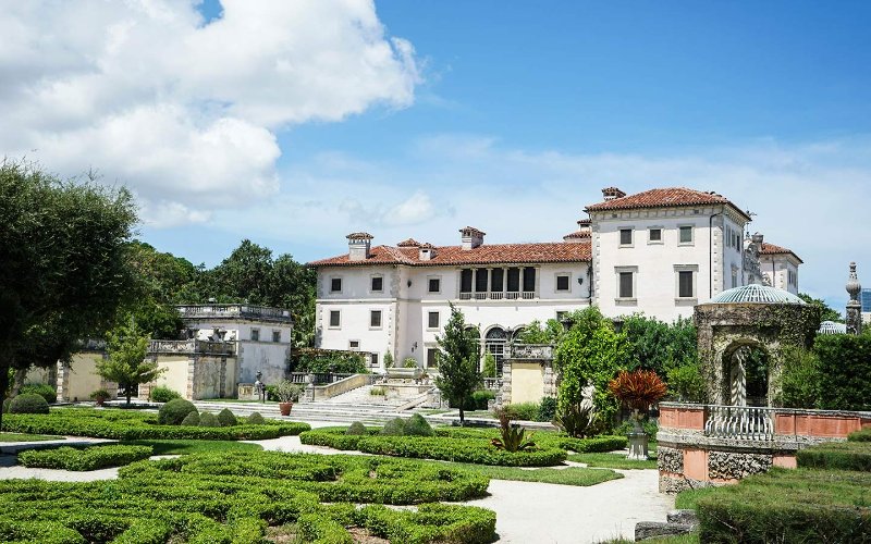 Vizcaya from across the garden