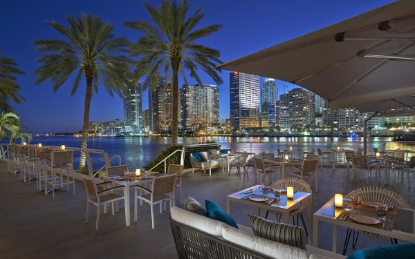 La Mar's outside seating by the water