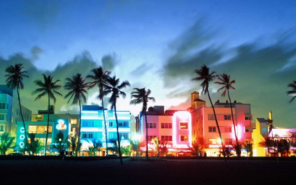 Evening view of Ocean Drive