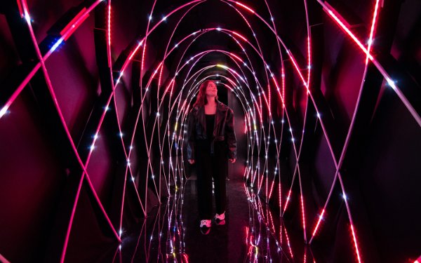 Woman in Artechouse's immersive display