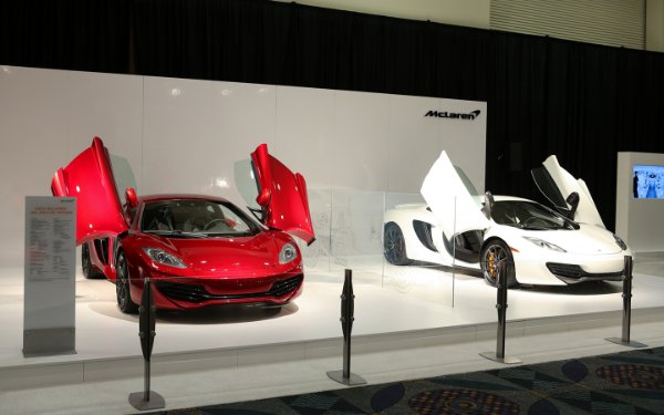 Cars displayed at the Miami International Auto Show