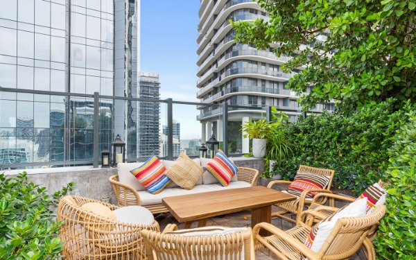 Rooftop seating at Sugar